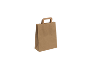 Sac en Papier Kraft à Emporter avec Poignée 22+10x29 (50 Utés)