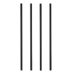 Straight Paper Straws 0.6x20cm Black (100 Units)