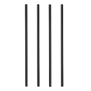 Straight Paper Straws 0.6x20cm Black (100 Units)