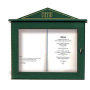 Porte Menu Lumineux 60x65x8cm Bois Vert (1 Uté)