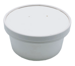 Round White Paper Box with Plastic-free Lid (25 Units)
