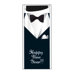 Sachet Couverts "Happy New Year" Noir Airlaid (250 Unités)